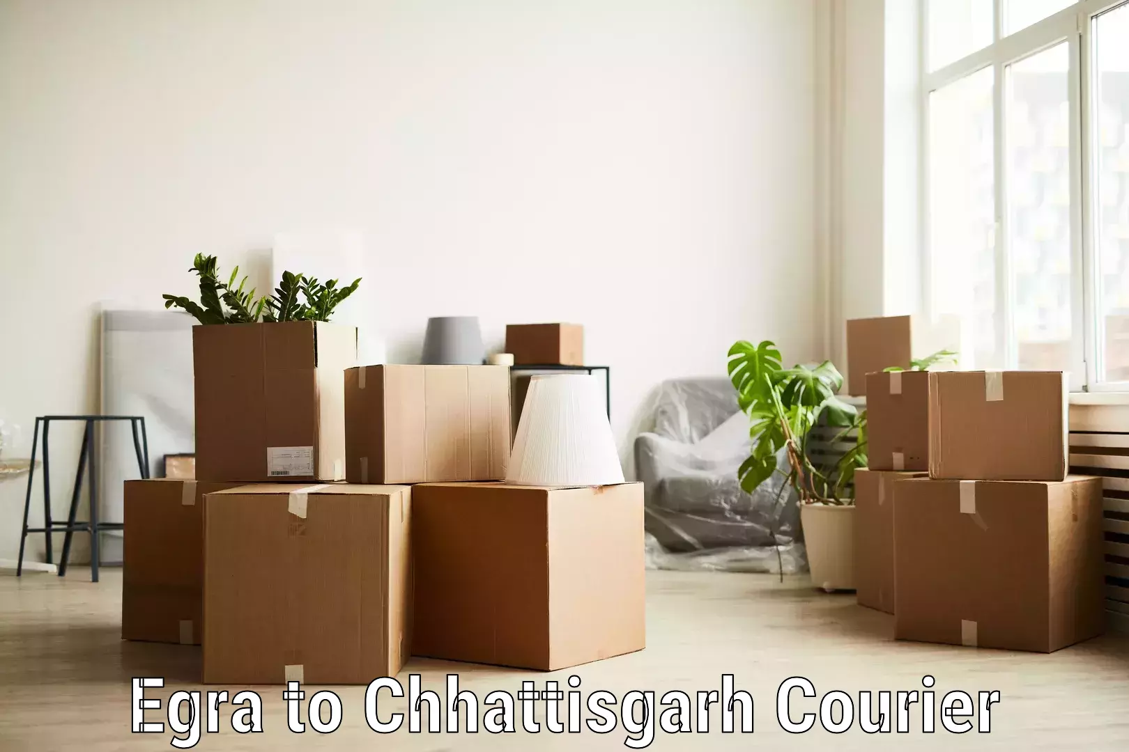 24-hour courier service Egra to Chhattisgarh