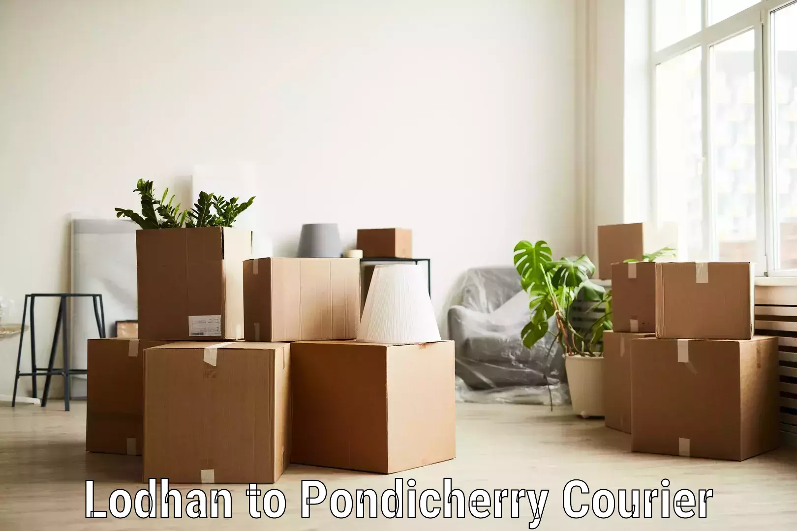 Wholesale parcel delivery in Lodhan to Pondicherry