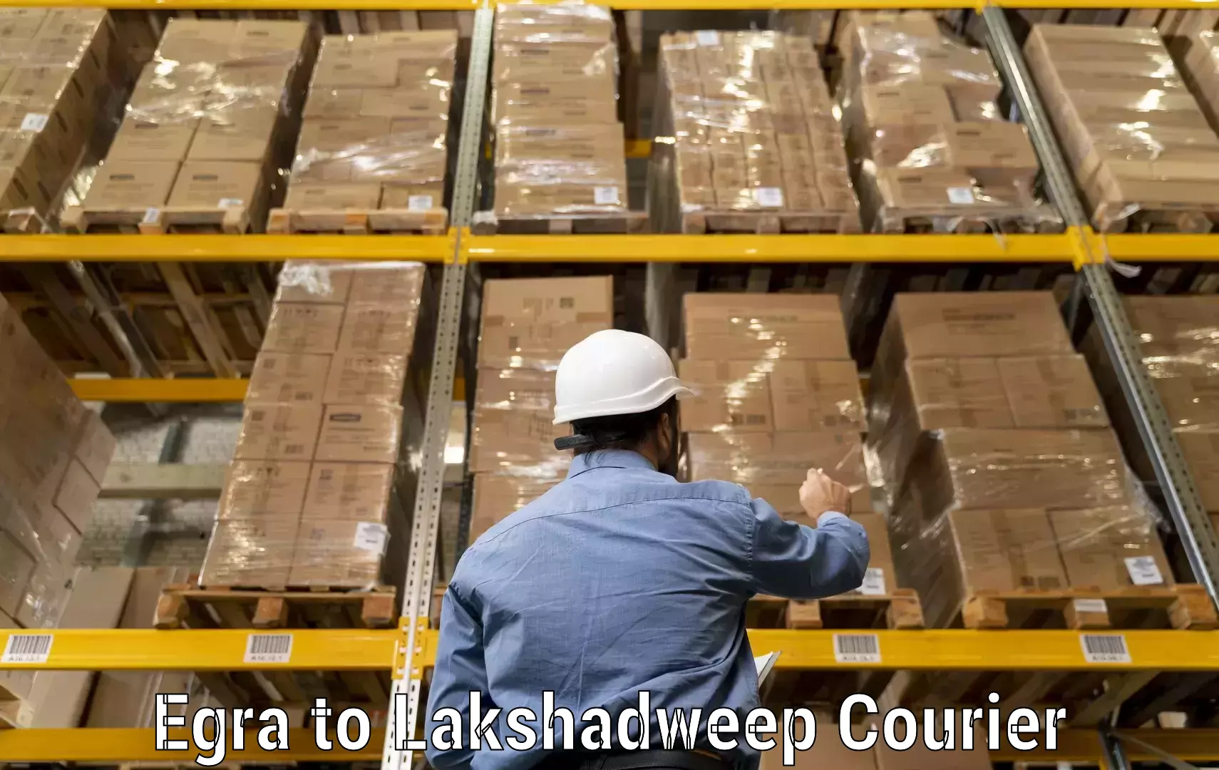 Quality courier services in Egra to Lakshadweep