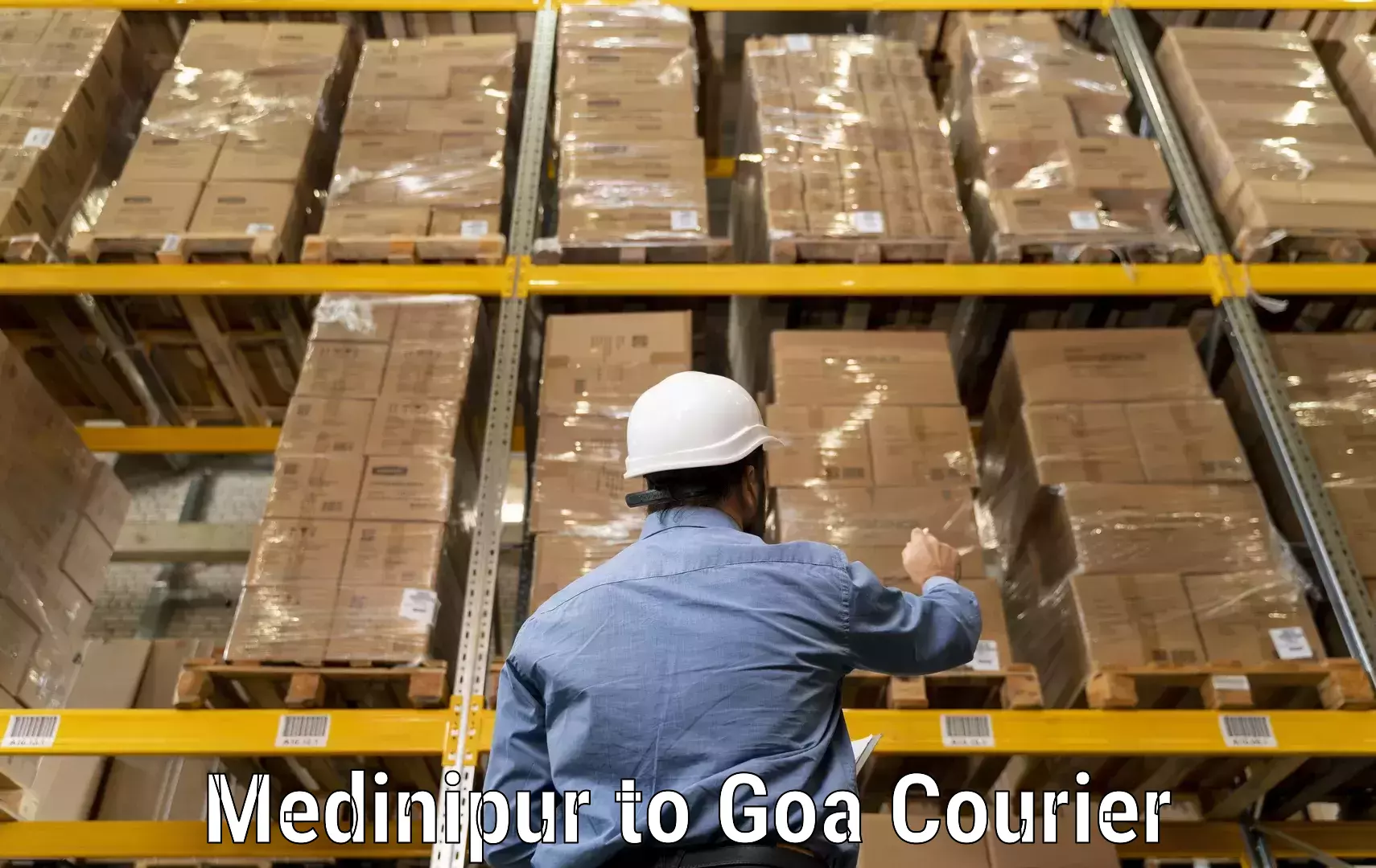 Versatile courier options Medinipur to Bicholim