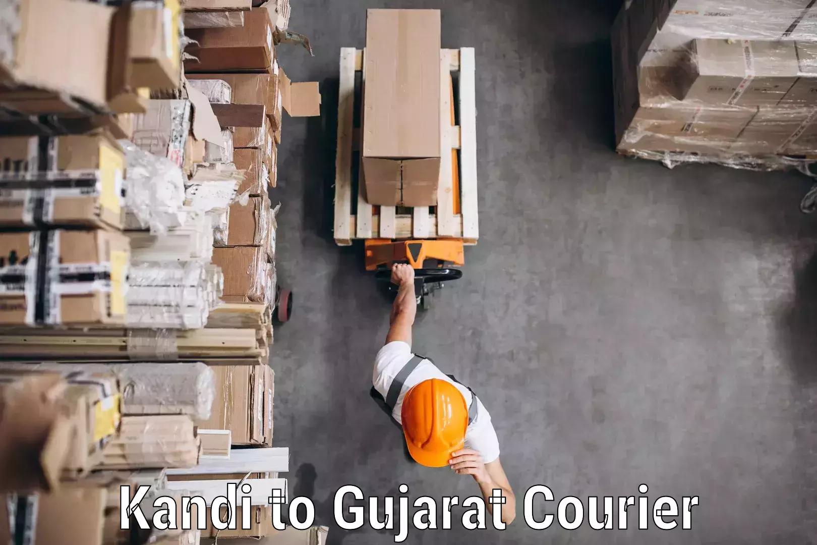 Dynamic courier services in Kandi to Hazira