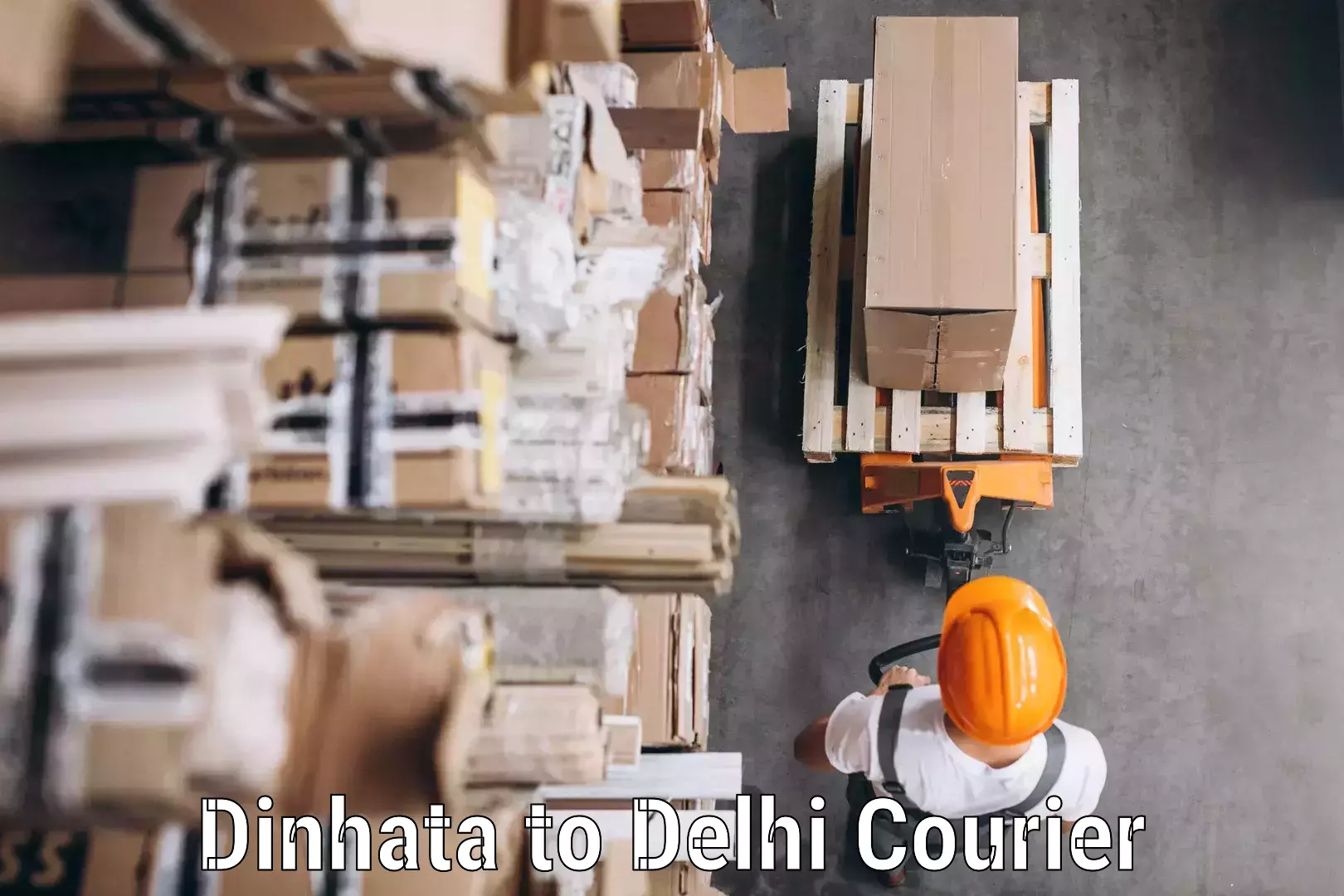 Easy access courier services Dinhata to Indraprastha