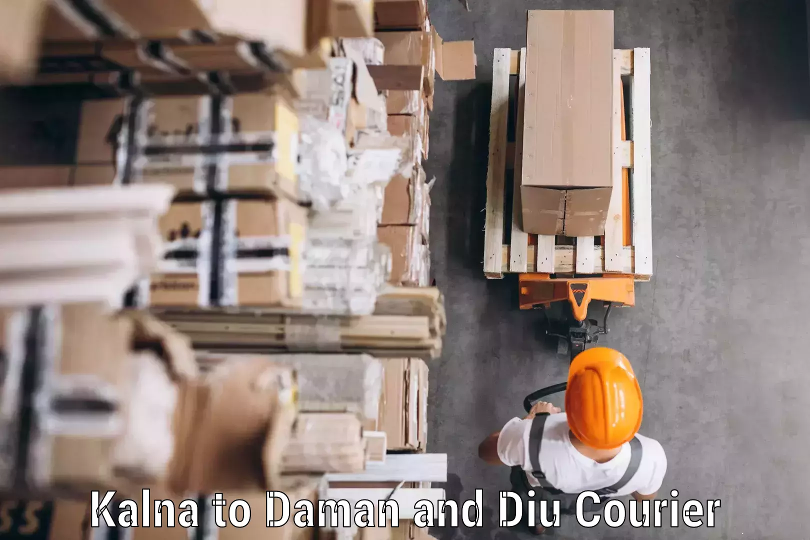 Professional courier handling Kalna to Daman and Diu