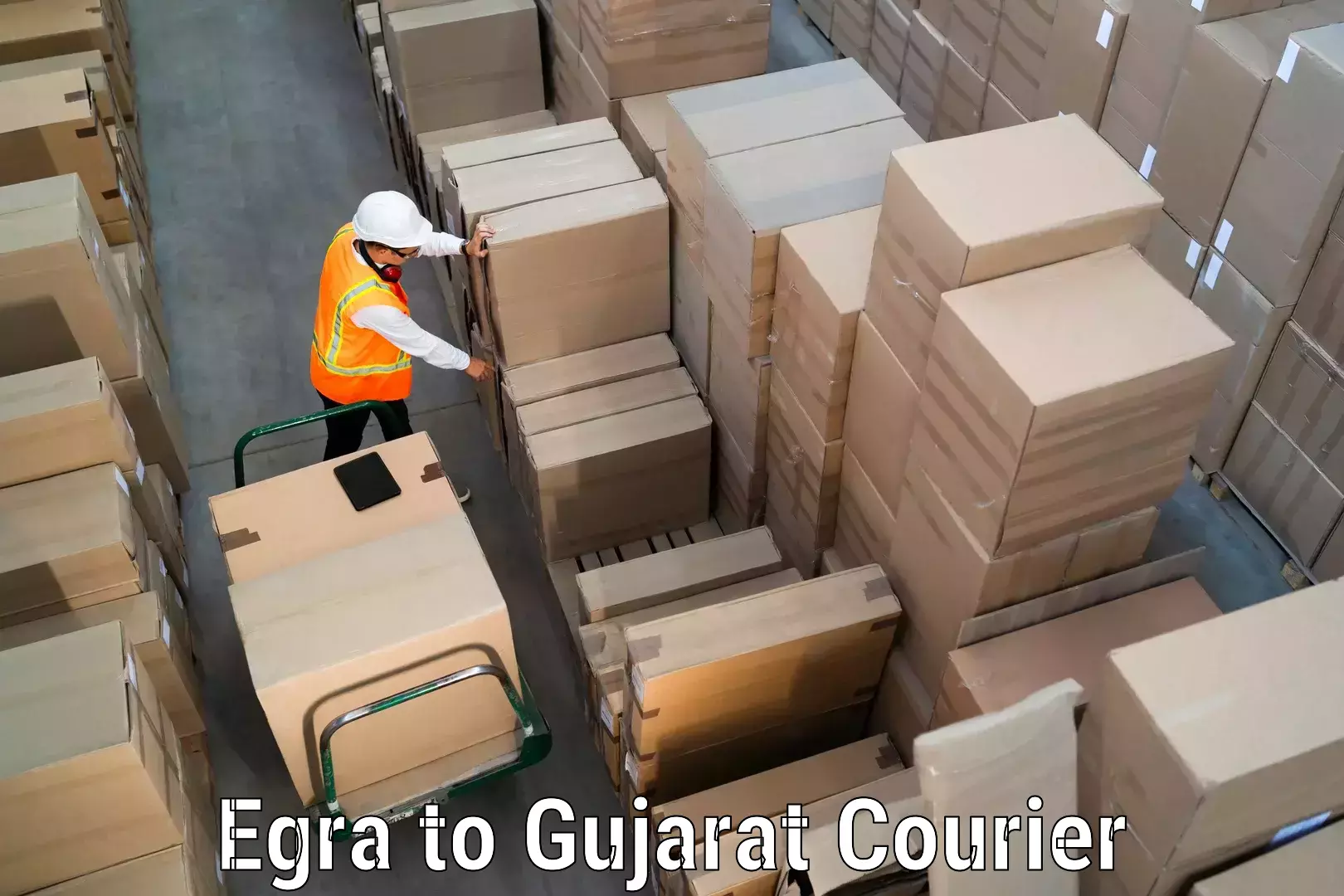 Easy access courier services Egra to Gujarat