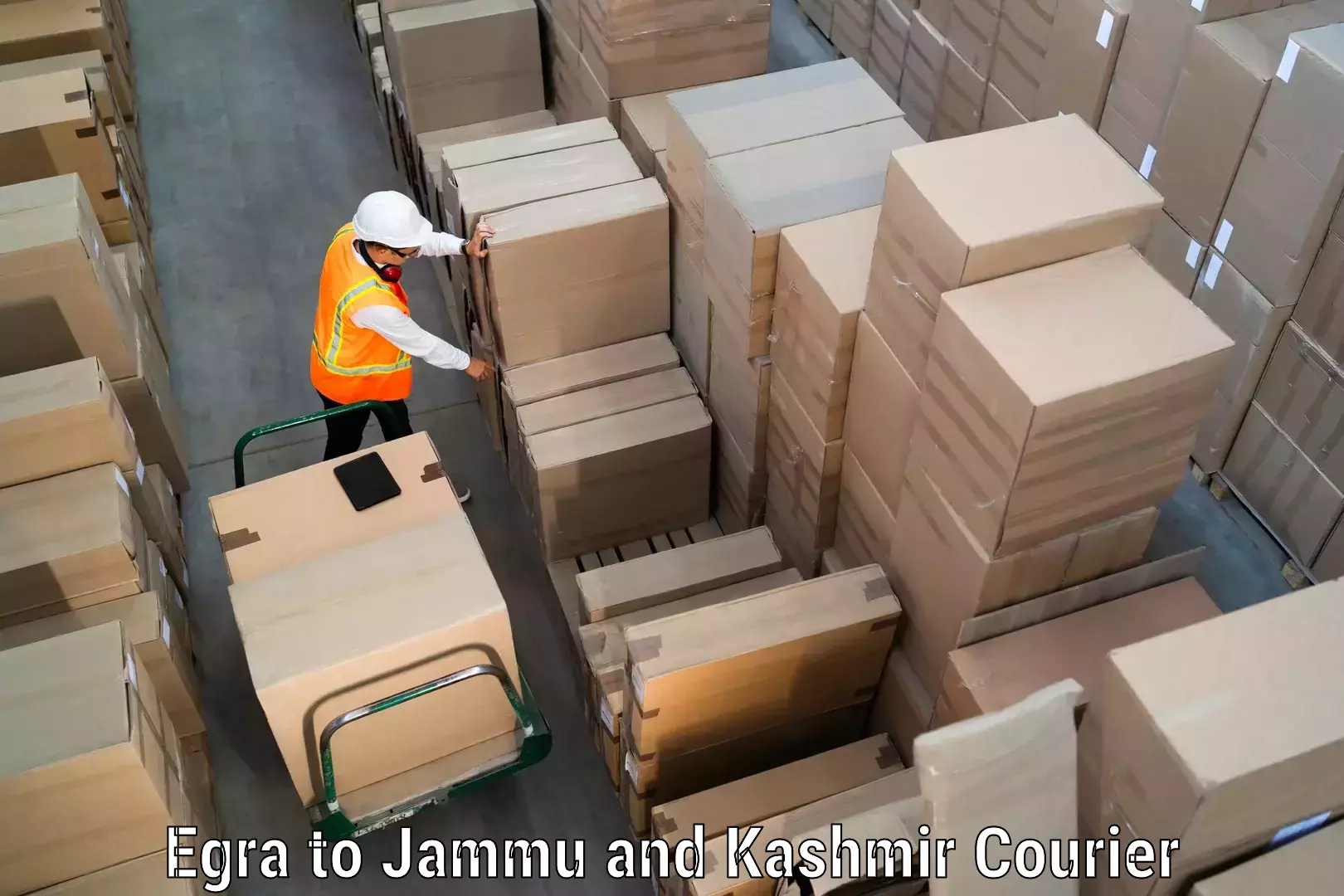 On-demand shipping options Egra to Jammu and Kashmir