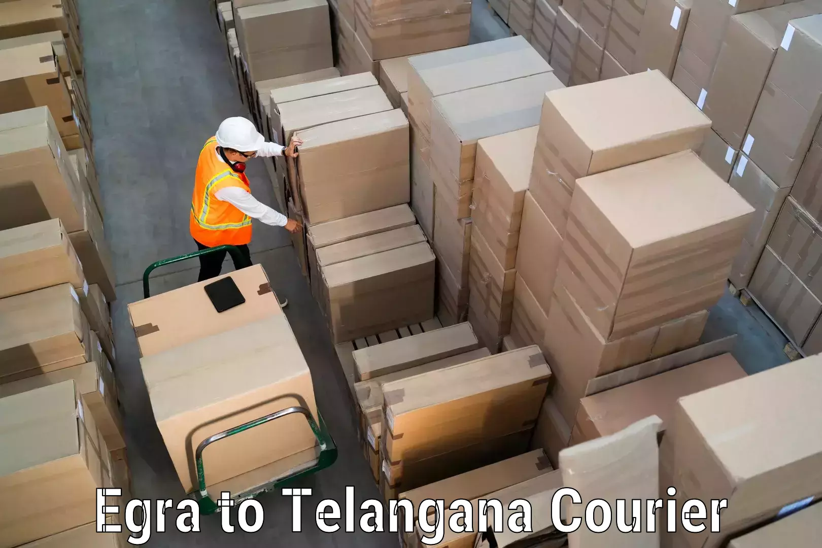 Reliable courier services Egra to Telangana