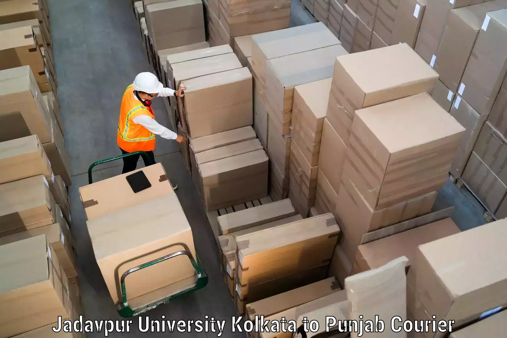 Flexible courier rates Jadavpur University Kolkata to Punjab