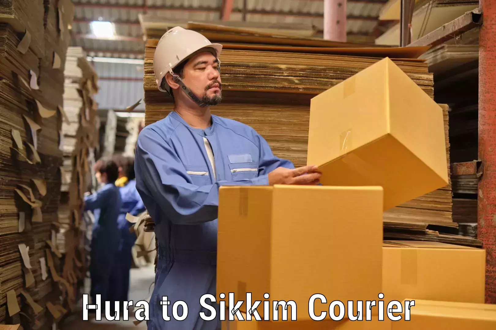 Doorstep parcel pickup in Hura to Sikkim