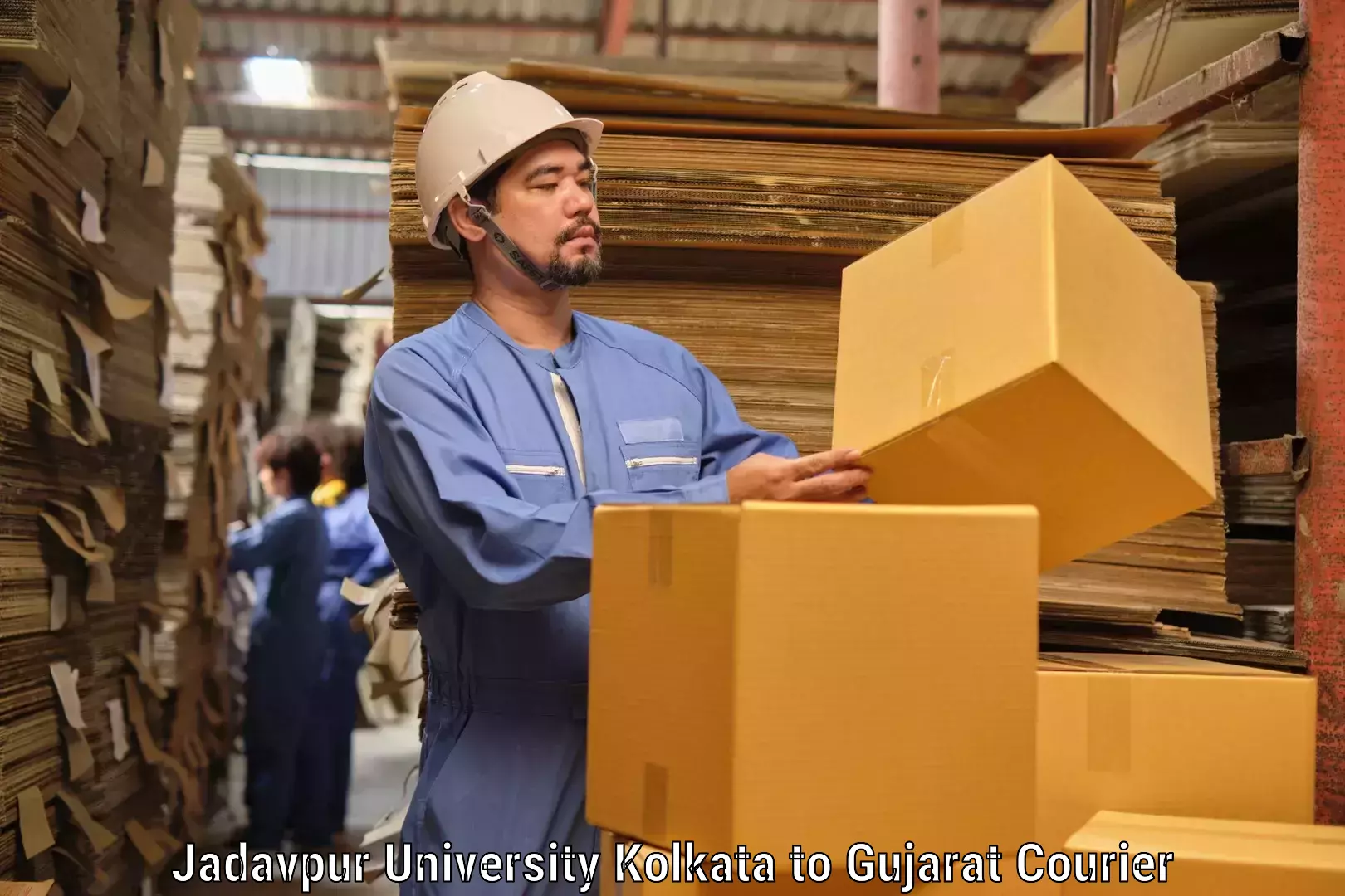 Global parcel delivery Jadavpur University Kolkata to Gujarat