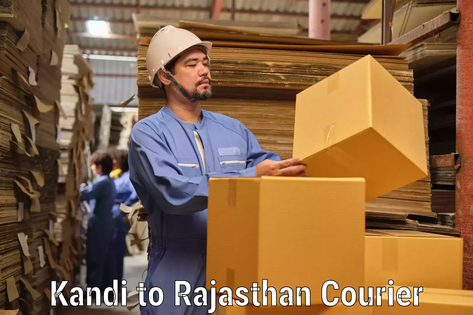 Advanced shipping network Kandi to Rajasthan