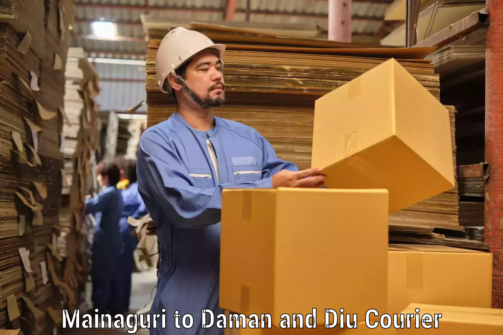 Door-to-door shipment Mainaguri to Daman and Diu