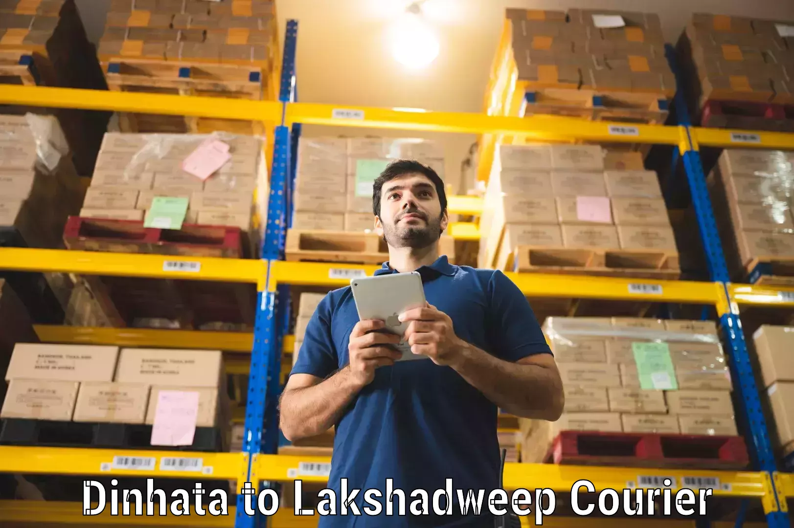 Commercial shipping rates Dinhata to Lakshadweep