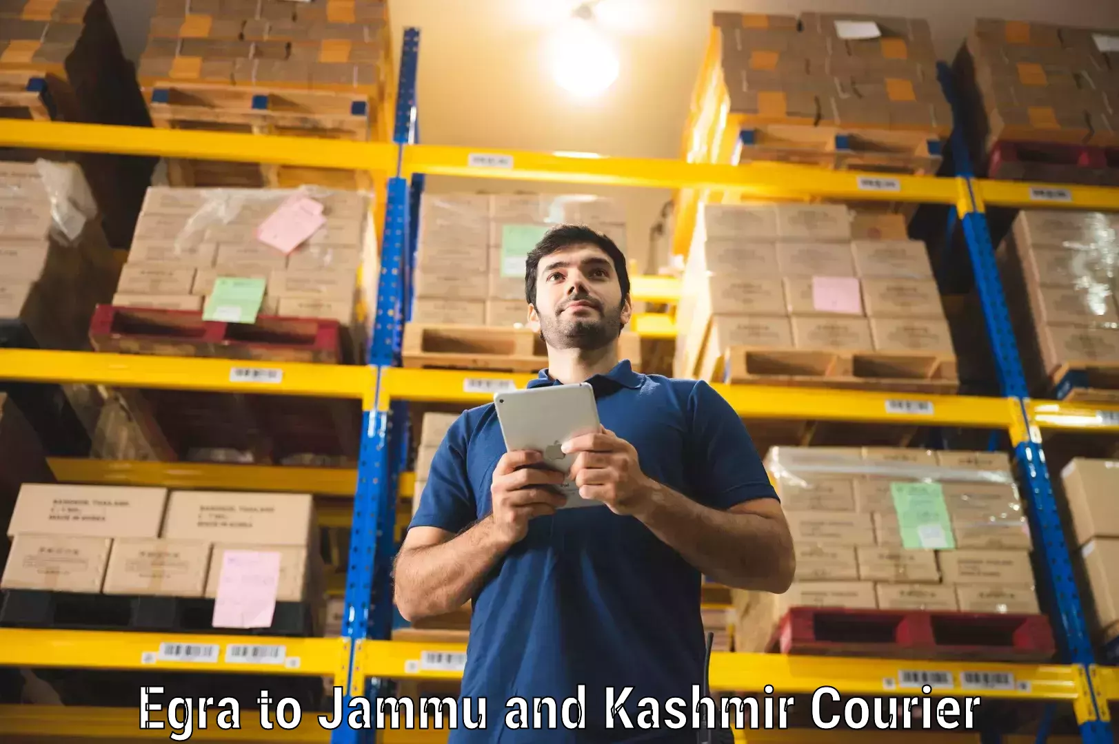 Nationwide shipping services Egra to Jammu and Kashmir