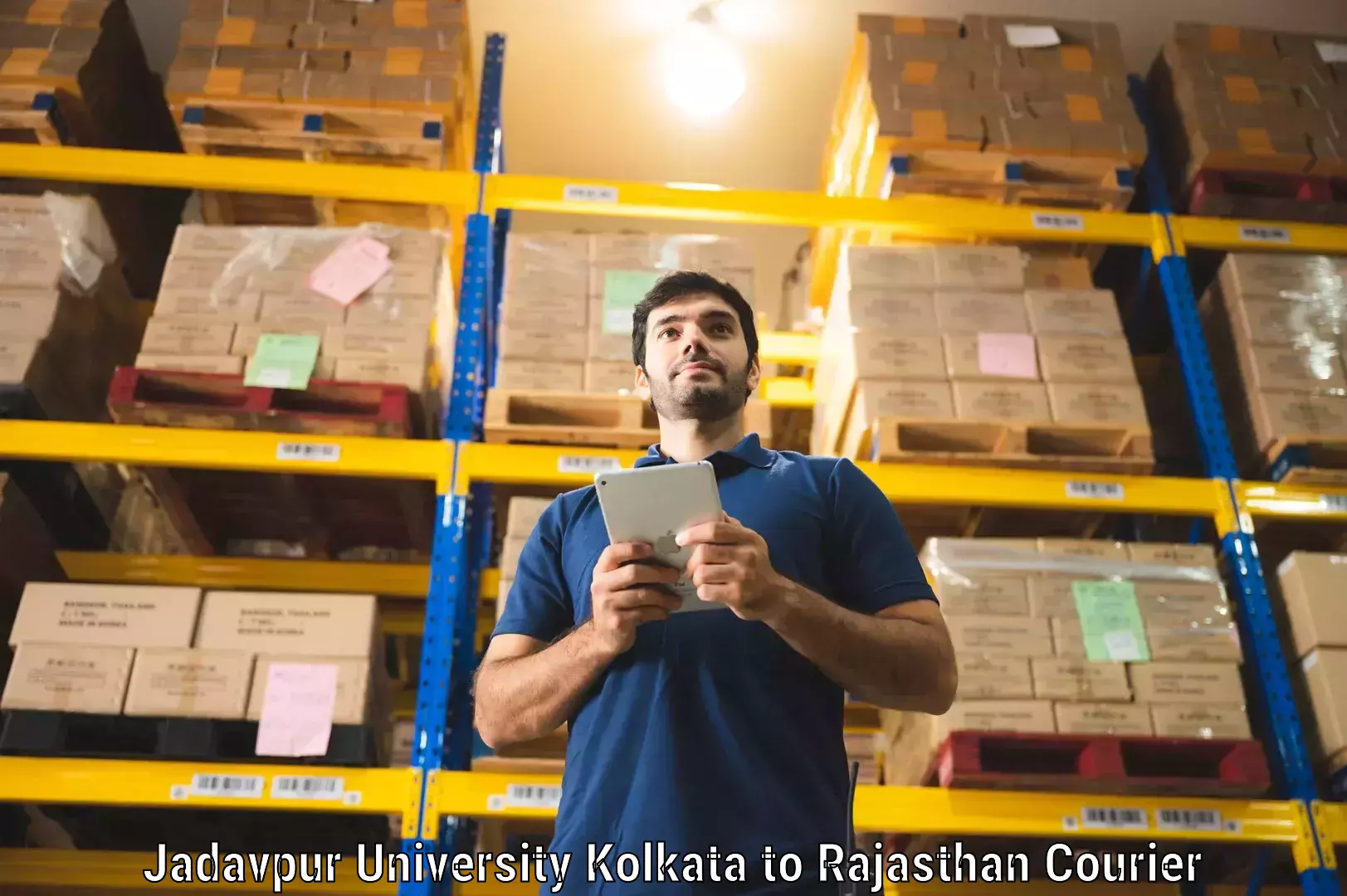 Flexible courier rates Jadavpur University Kolkata to Rajasthan