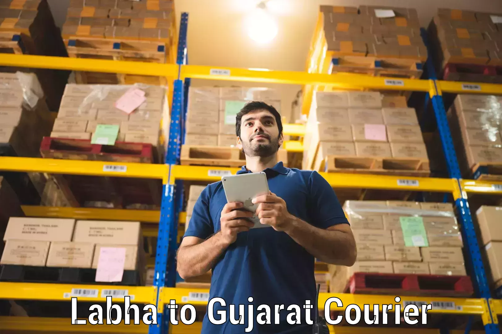 State-of-the-art courier technology in Labha to Gujarat