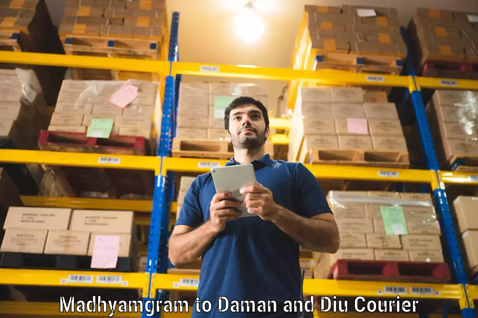 Versatile courier offerings Madhyamgram to Daman and Diu