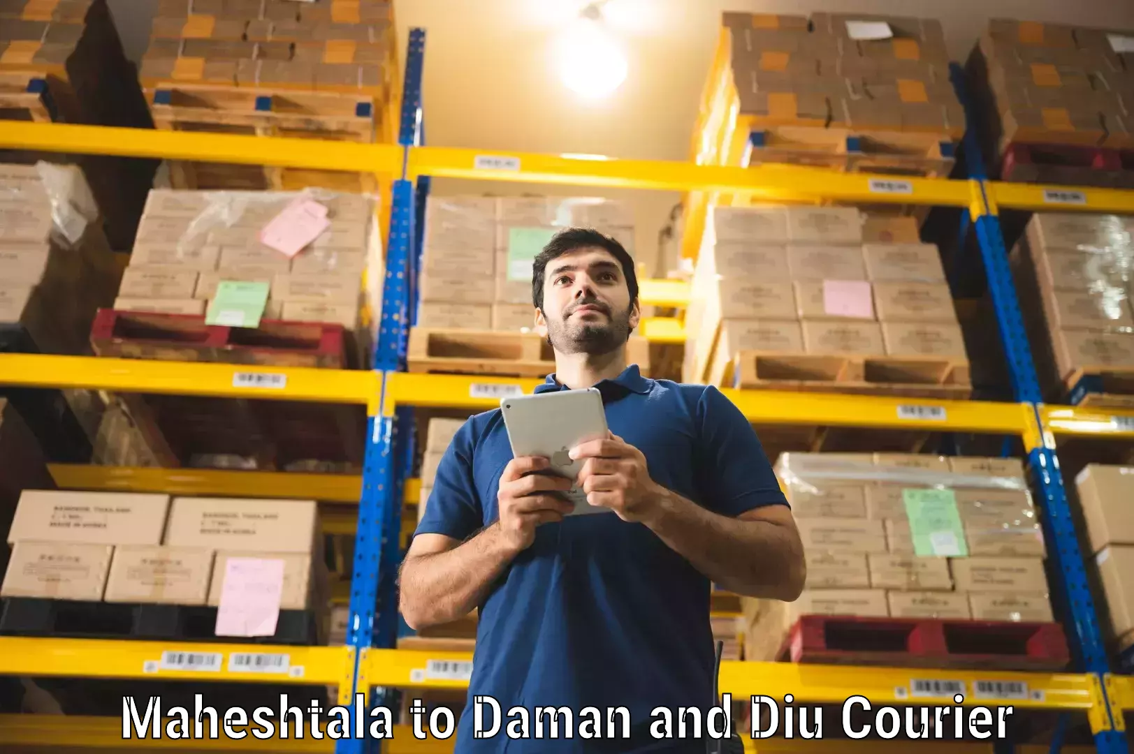 Courier service innovation Maheshtala to Diu