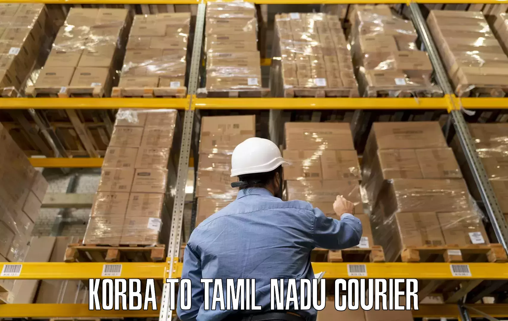 Efficient packing and moving Korba to Perundurai