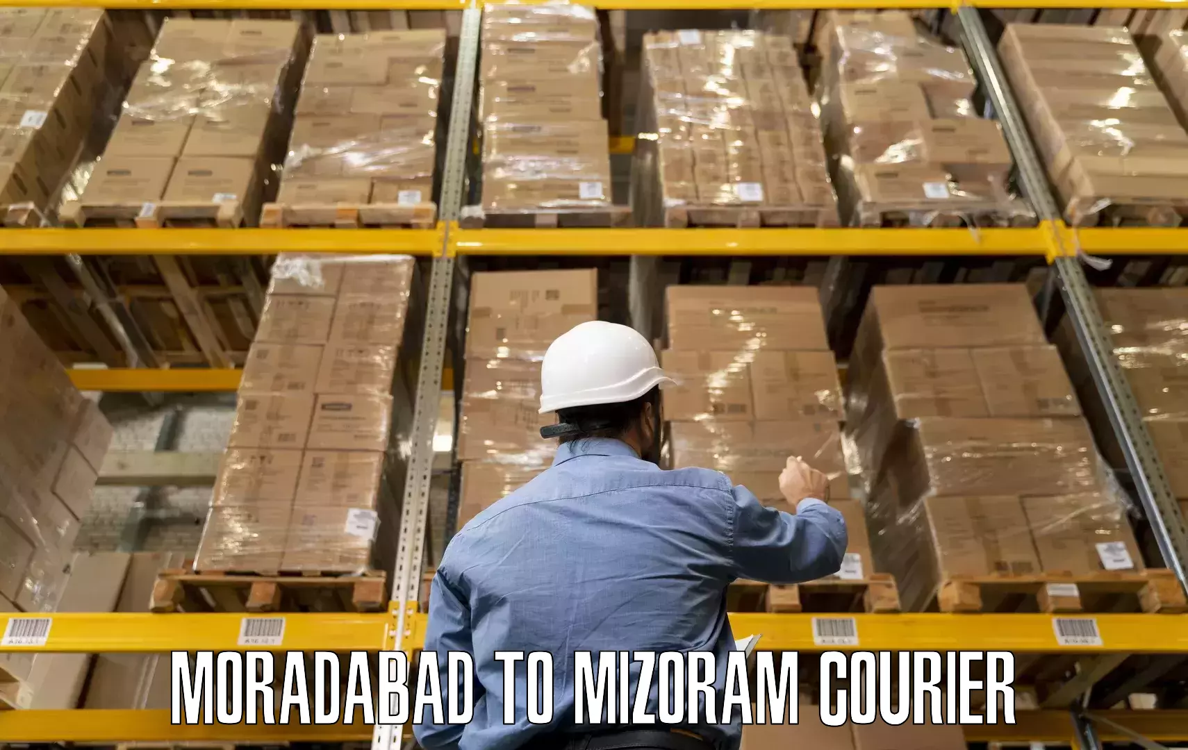 High-quality moving services Moradabad to Mizoram