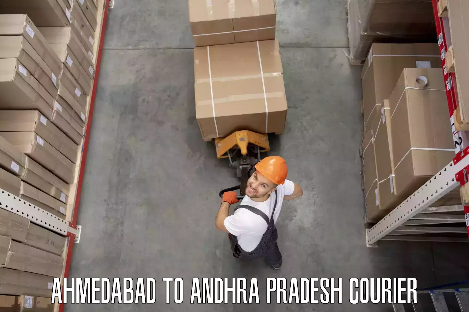 Online household goods transport Ahmedabad to Puttur Tirupati