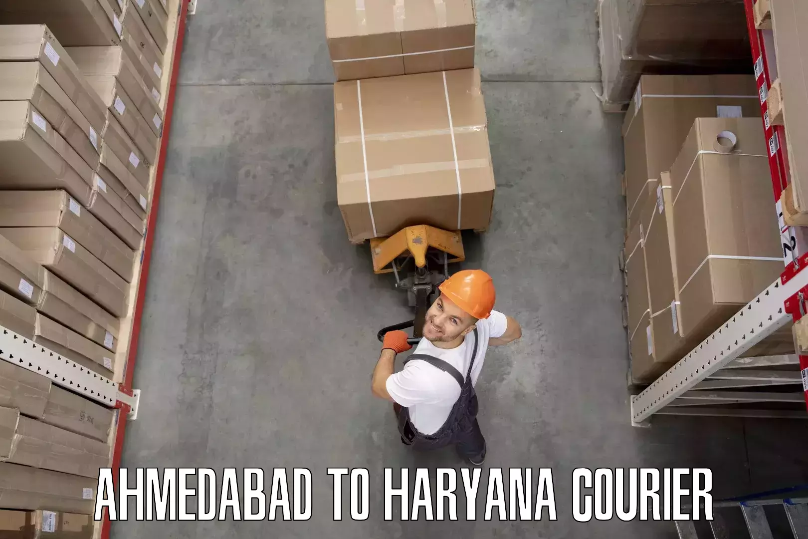 Safe home goods transport Ahmedabad to Haryana