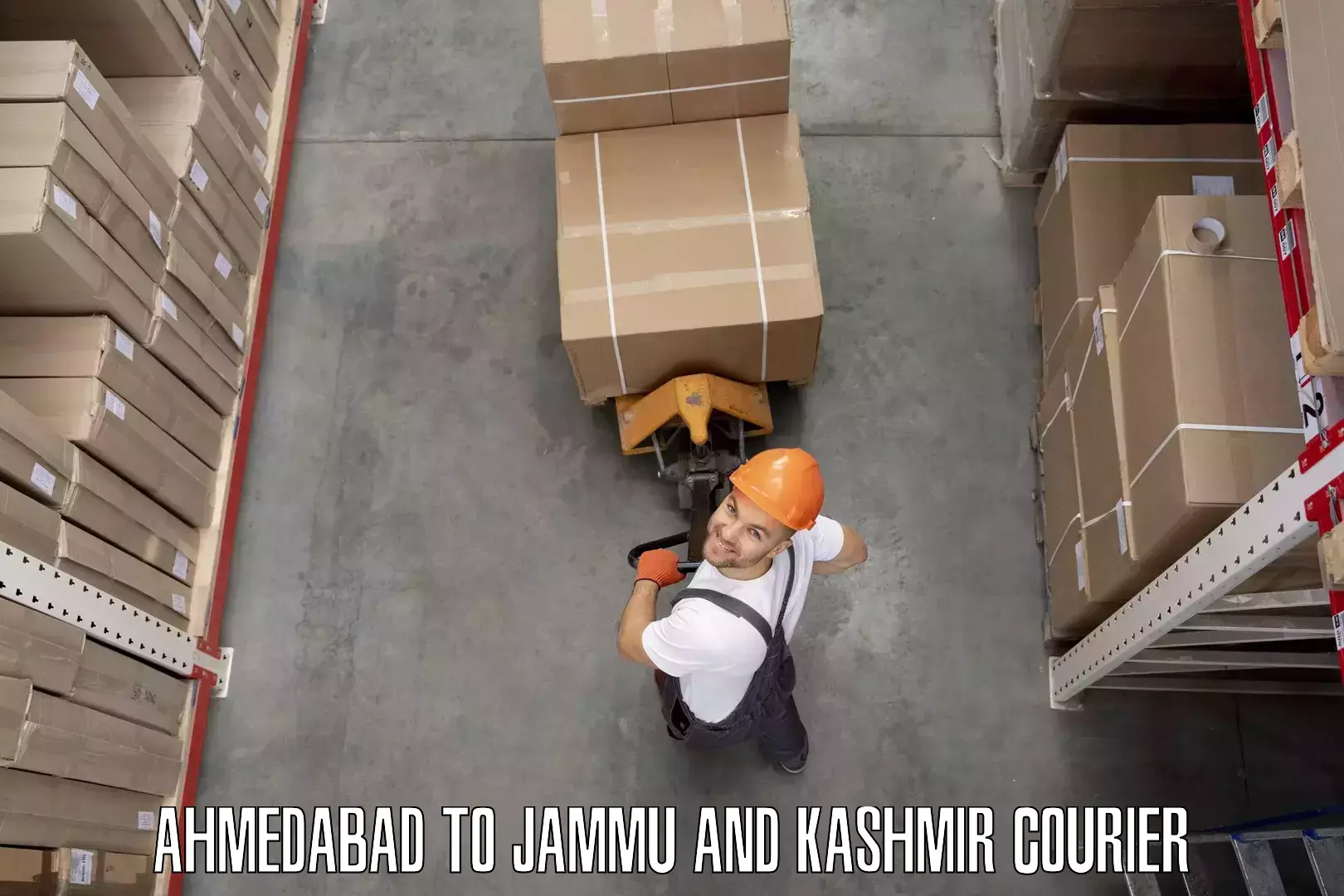 Professional furniture transport Ahmedabad to University of Kashmir Srinagar