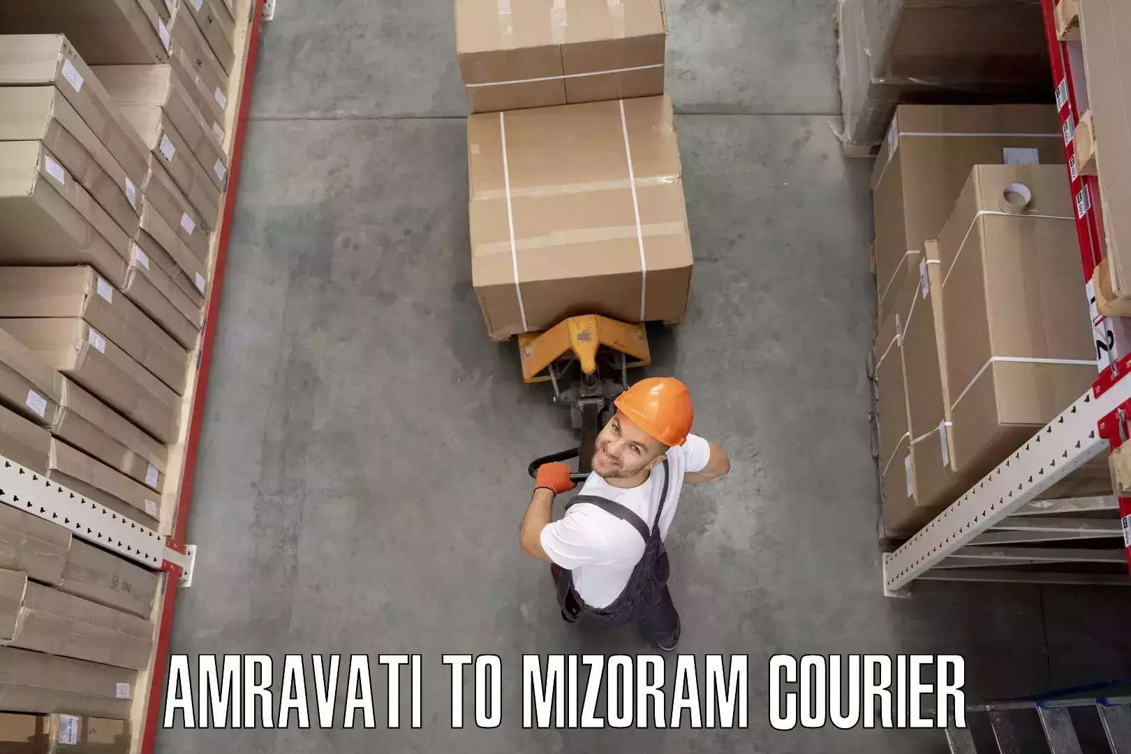 Skilled furniture transporters Amravati to Mizoram University Aizawl