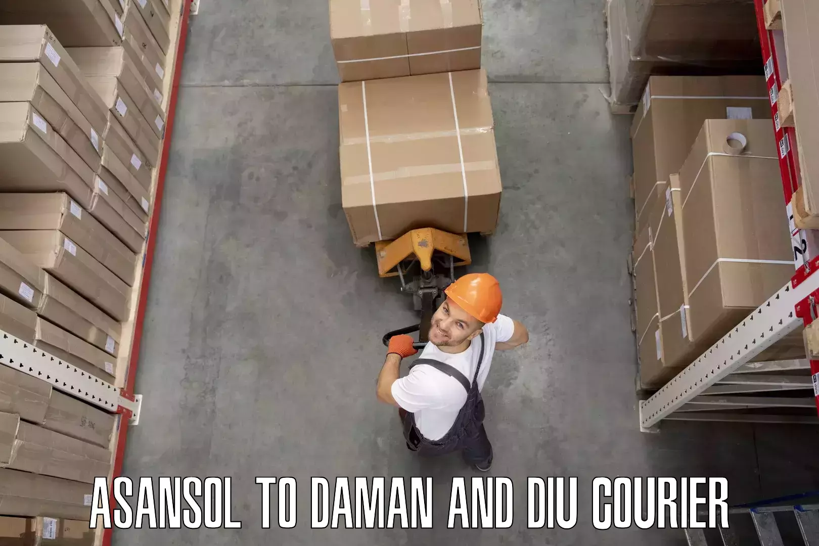 Furniture relocation experts Asansol to Daman and Diu
