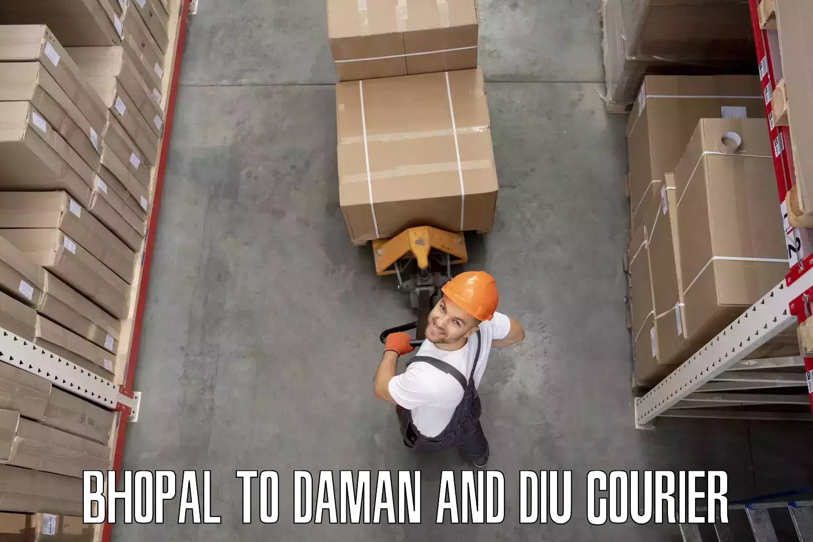 Efficient moving services Bhopal to Daman