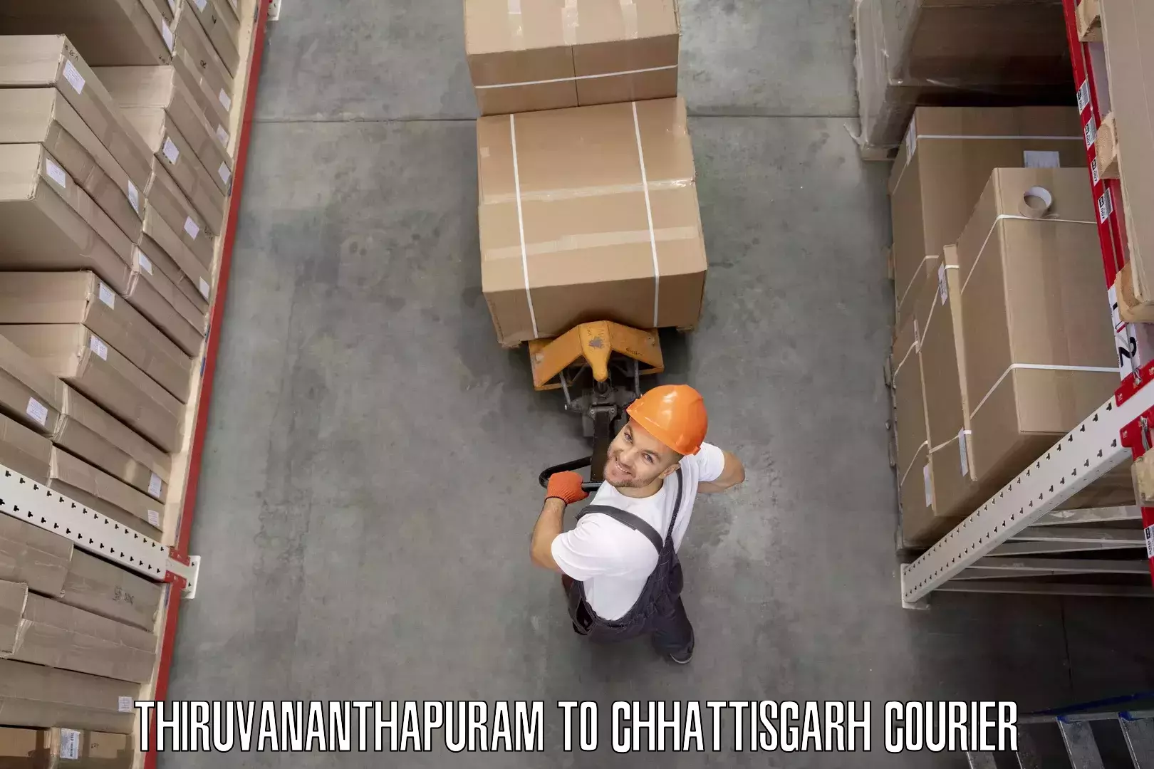 Household moving assistance Thiruvananthapuram to Bijapur Chhattisgarh
