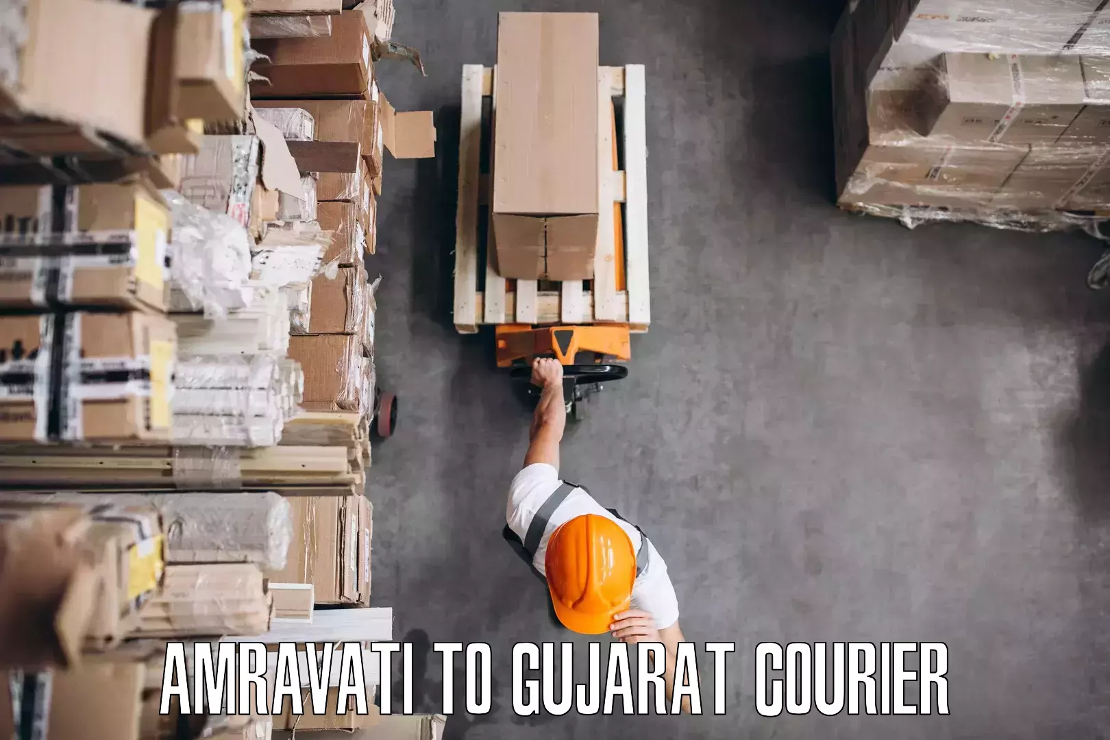 Quality furniture movers Amravati to Khambhalia