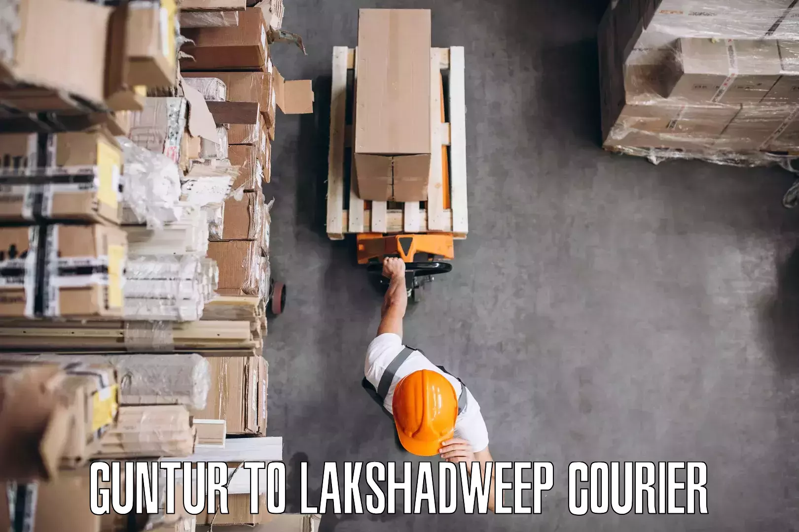 Professional furniture transport Guntur to Lakshadweep