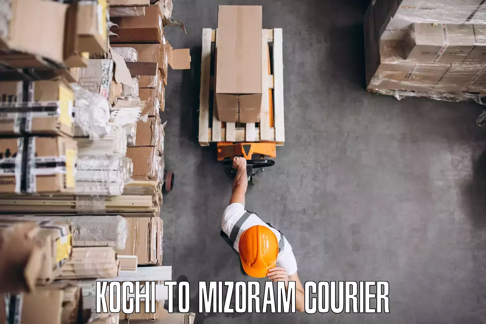Skilled furniture transporters Kochi to Mizoram