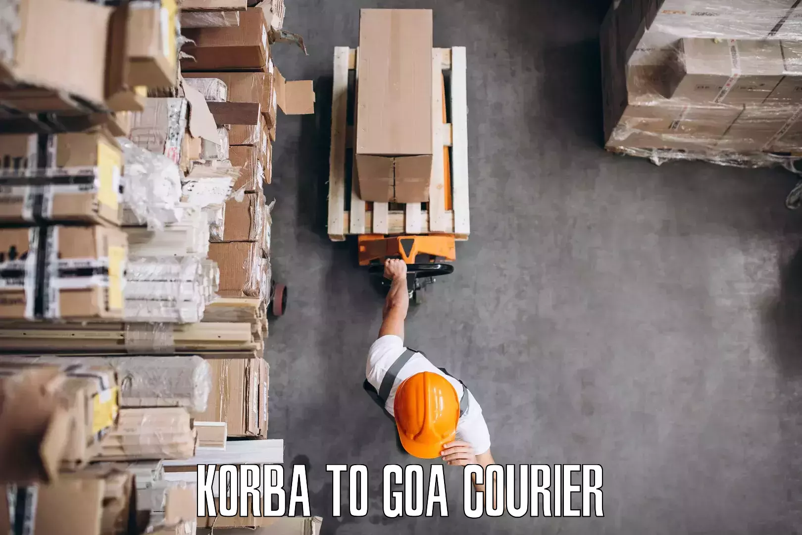 Trusted moving company Korba to Goa University