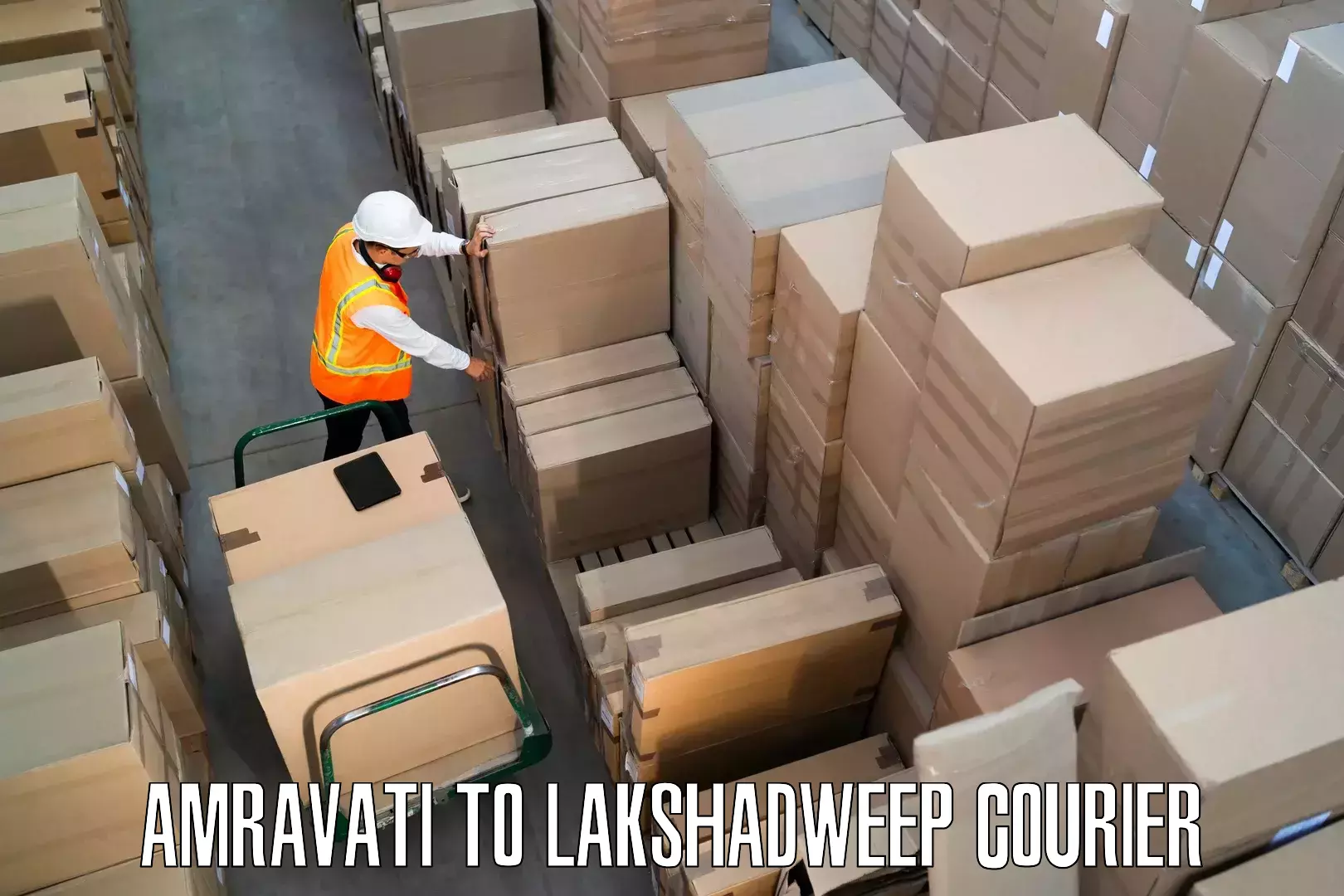 Safe furniture transport Amravati to Lakshadweep
