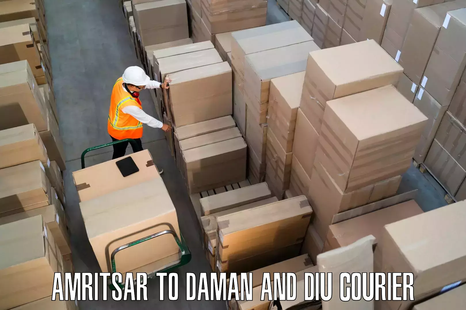 Safe home goods transport in Amritsar to Daman and Diu