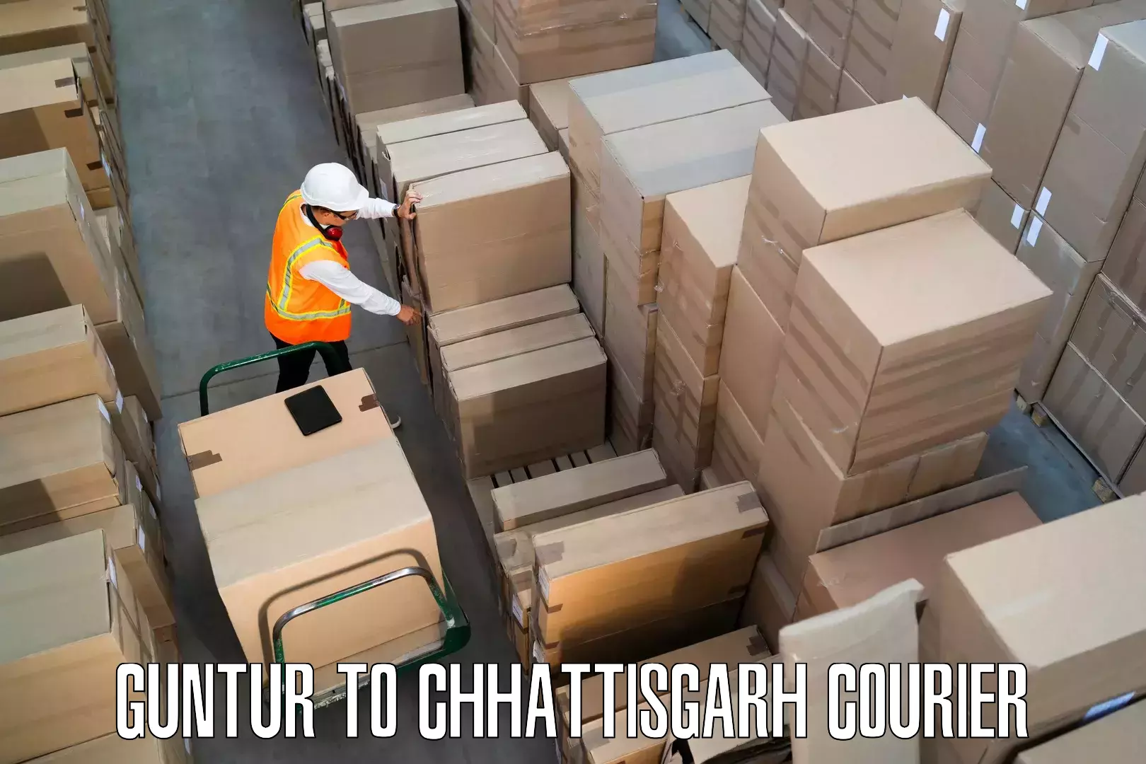 Skilled furniture transport Guntur to Dharamjaigarh