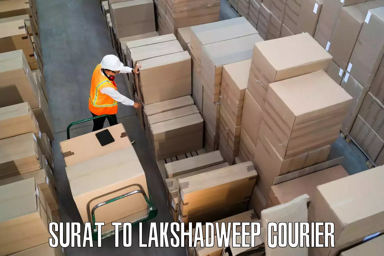 Household goods movers and packers Surat to Lakshadweep