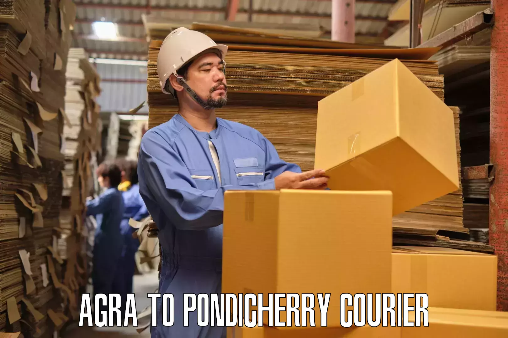 Home goods transport Agra to NIT Puducherry