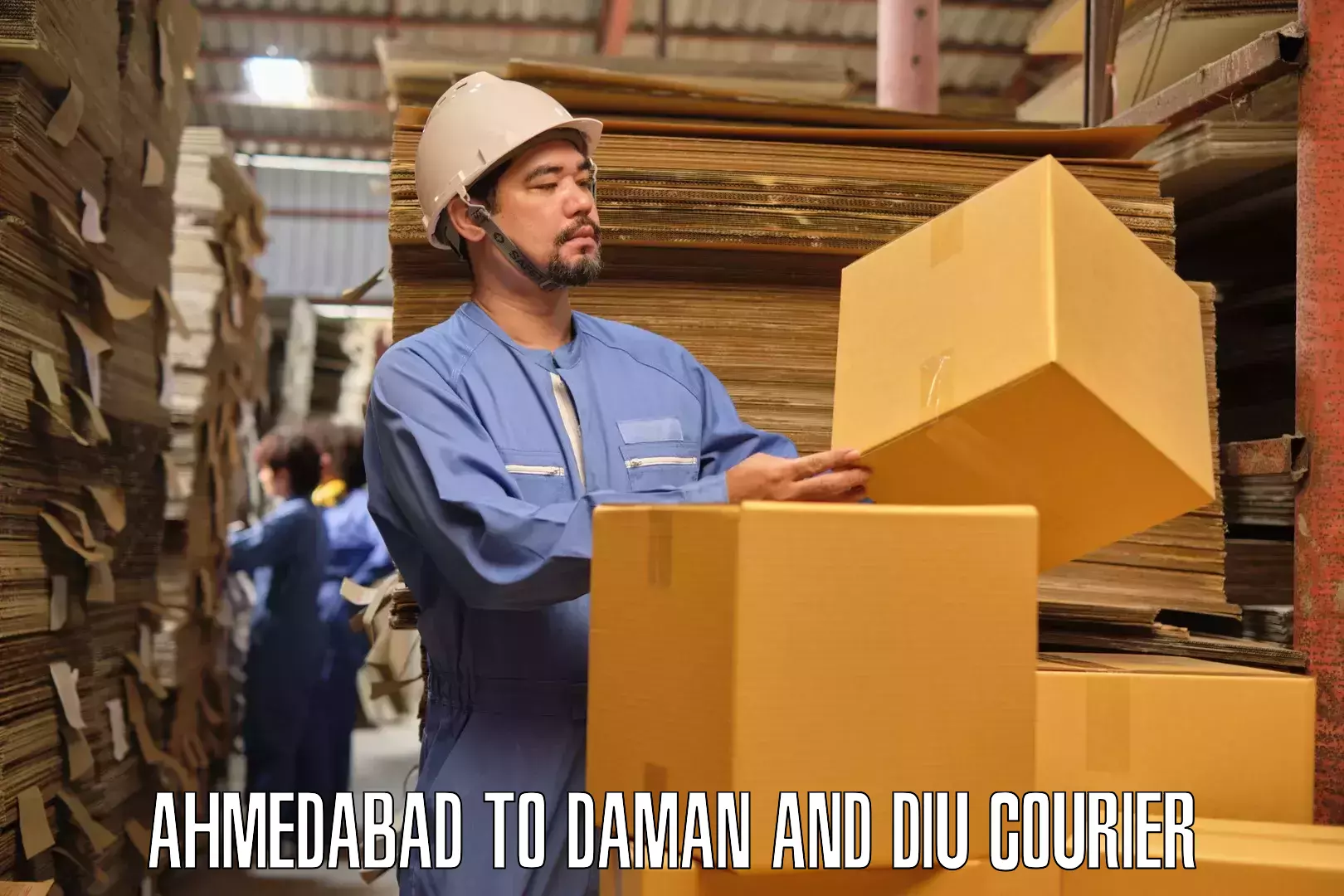 Nationwide furniture transport Ahmedabad to Daman and Diu