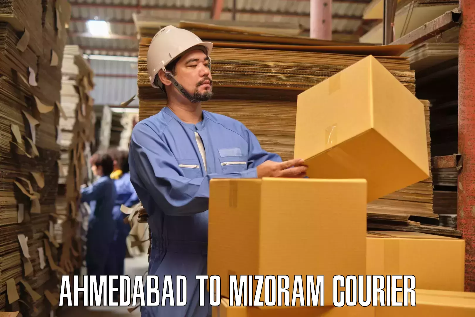 Professional packing and transport Ahmedabad to Kolasib