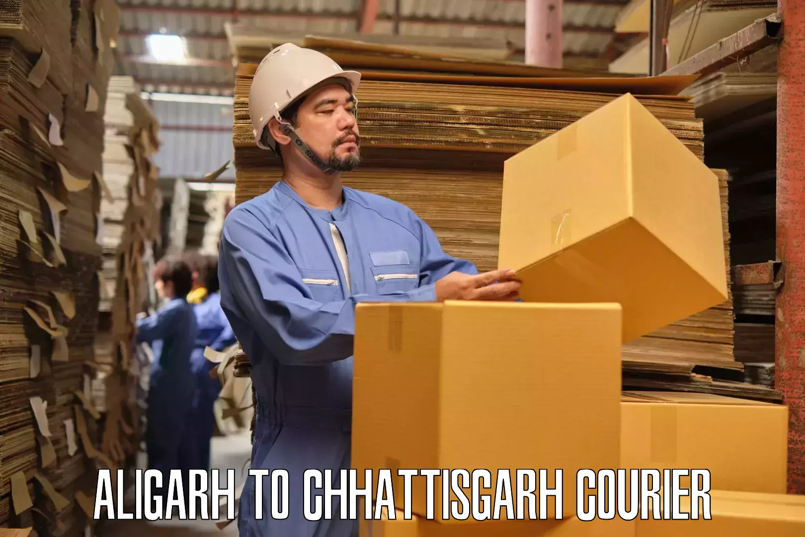 Home relocation and storage Aligarh to Chhattisgarh