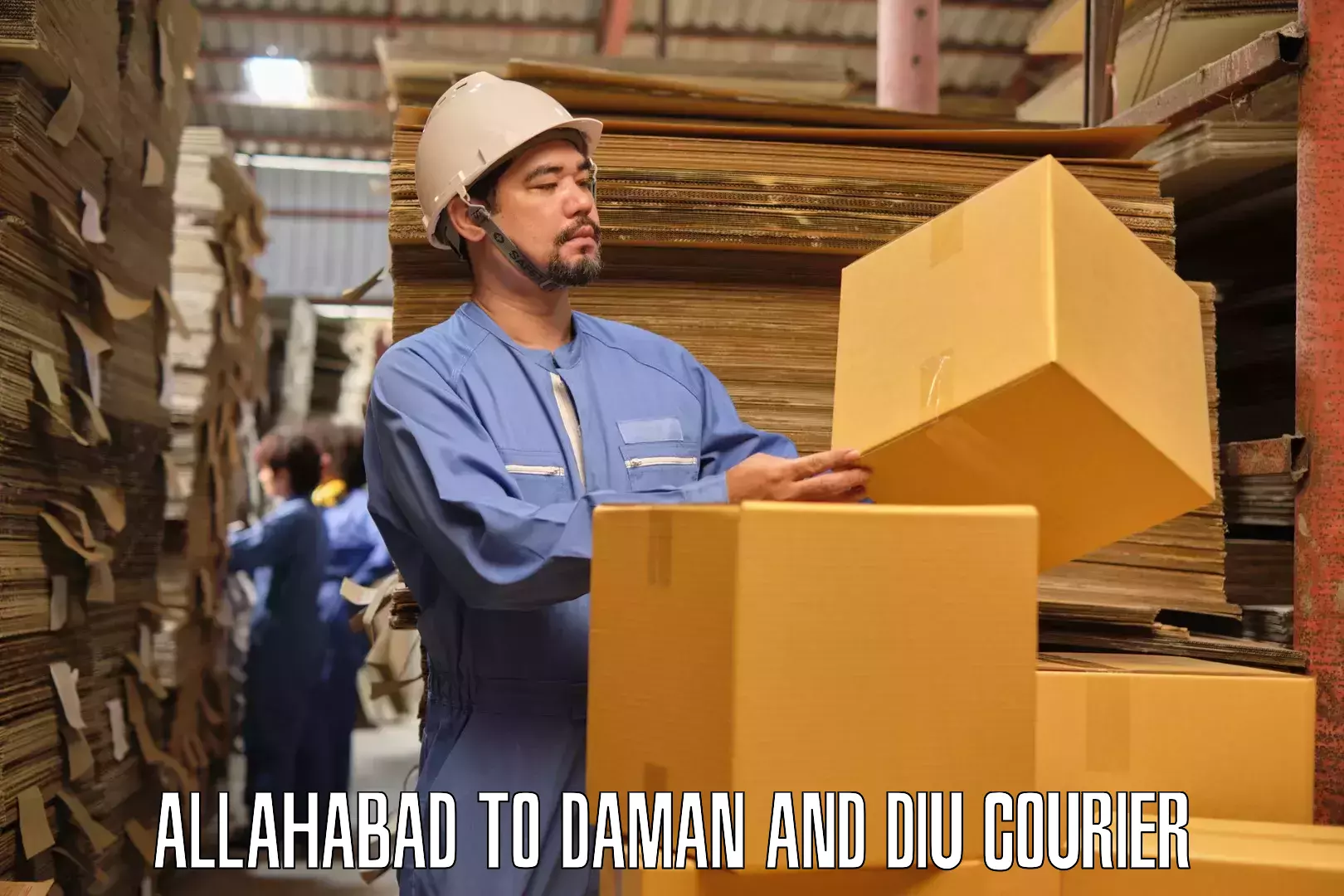 Furniture moving assistance in Allahabad to Daman