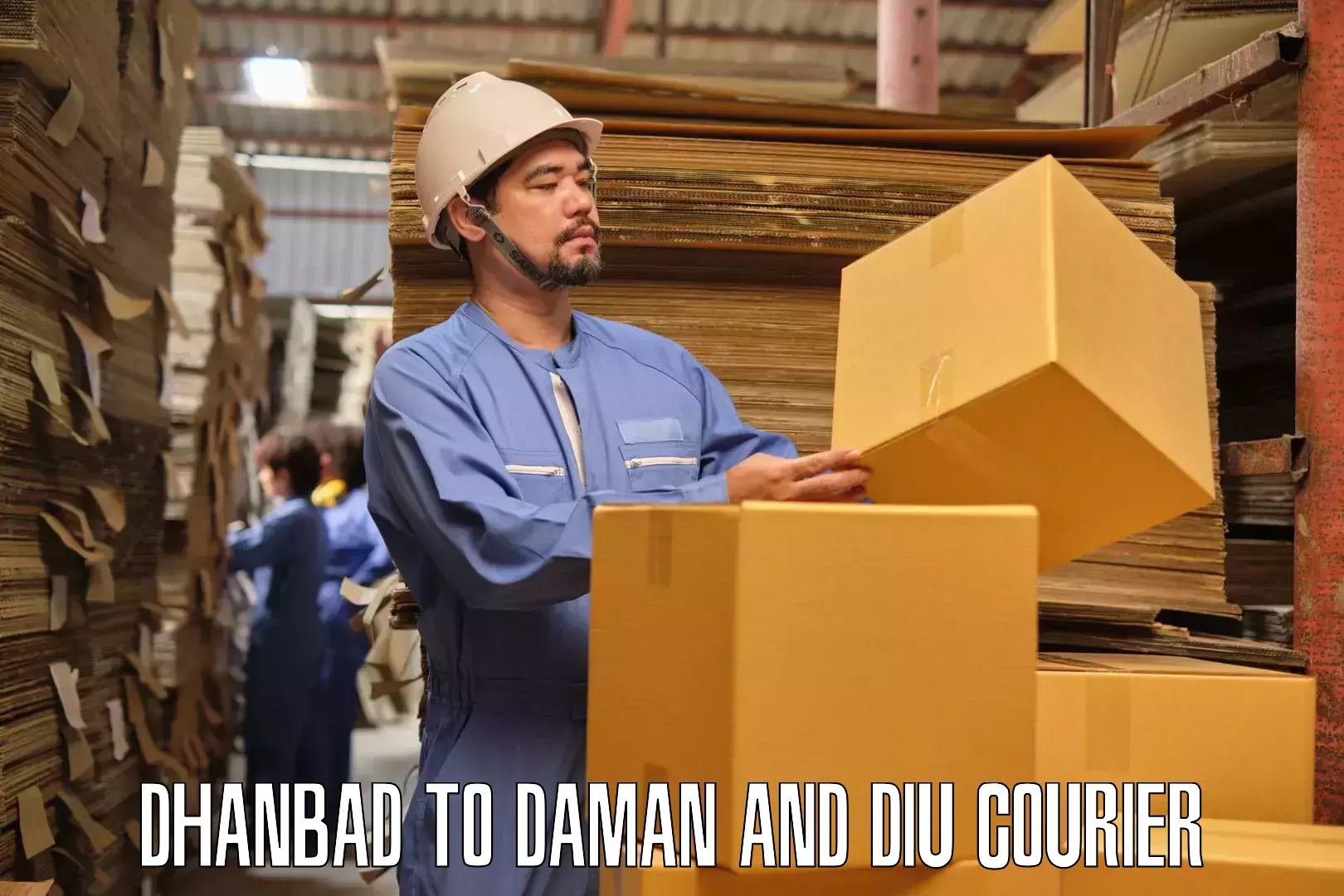 Professional furniture movers Dhanbad to Diu