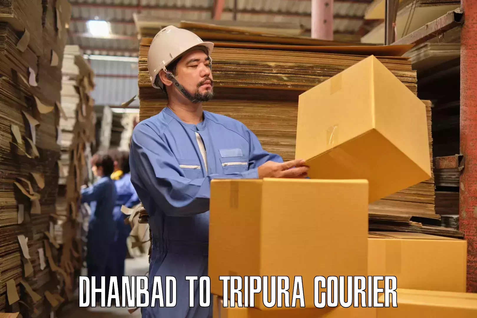 Household logistics services Dhanbad to Teliamura