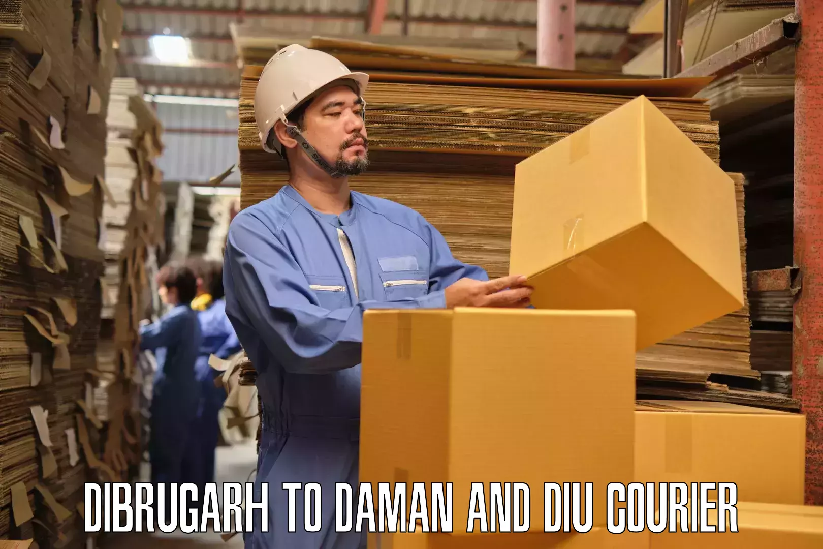 Home relocation services in Dibrugarh to Daman