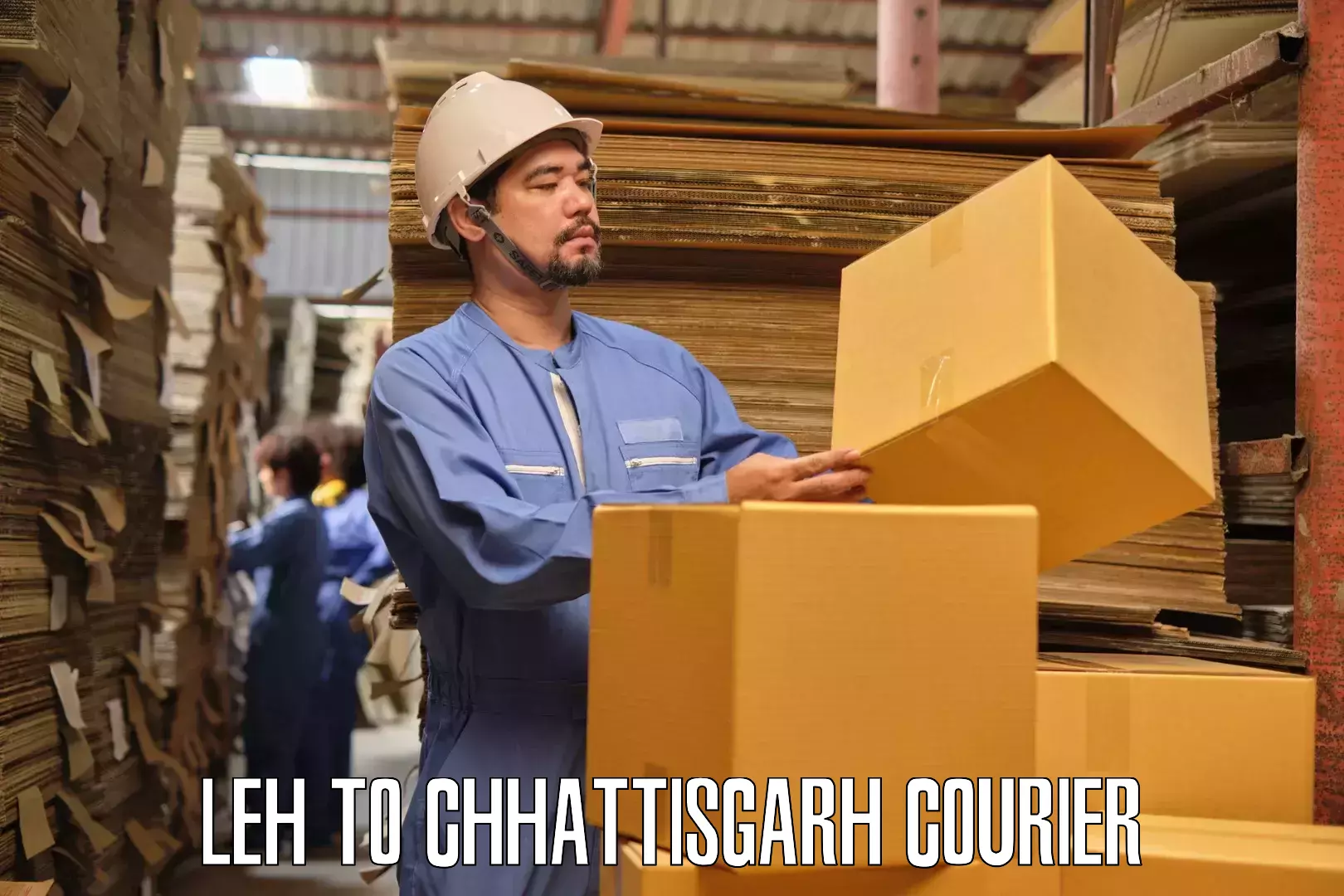 Professional home goods transport Leh to Chhattisgarh