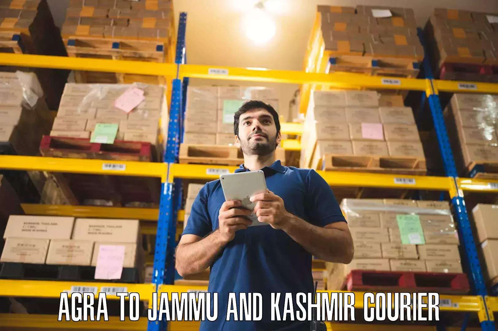 Professional home goods transport Agra to Jammu and Kashmir