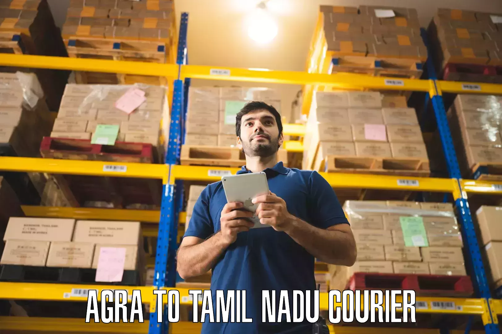 Home goods moving company Agra to Tamil Nadu
