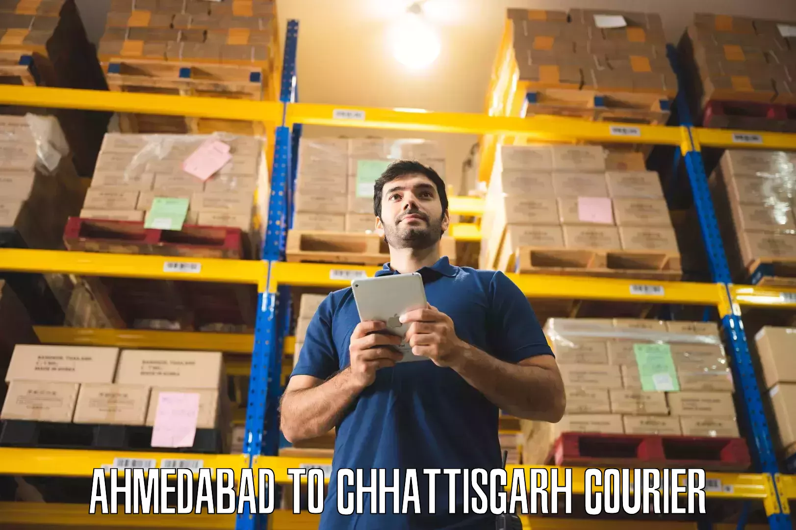 Expert moving and storage in Ahmedabad to Korba